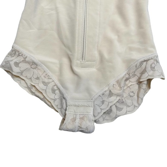 Shaperx Womens Shapewear Tummy Control Full Body Slimmer Zipper Beige Small - Picture 4 of 7